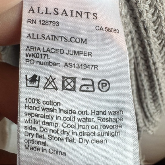 All Saints | Aria Laced Jumper Sweater, M - Picture 8 of 10